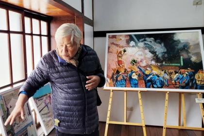 賴世榮藝術創作展「走畫趣寂」，描繪家園和周遭環境的感動。