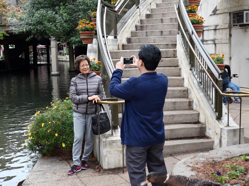 San Antonio, tourists by the River Walk