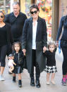 <p>Kris Jenner isn’t just a proprietor to a dynasty, but she’s also a grandma too. On Monday, the 60-year-old took a break from her momager duties to take her two grandchildren—North and Penelope—to the American Girl Store. While Penelope looked ready for the holidays in a black and white houndstooth dress and nude flats, North (who toted around a baby doll instead of her pink mini purse) wore a leather mini, textured jacket with zippers and patent leather Dr. Martens. Even better, Nori’s shoes matched Kris’…minus that fact that her grandma’s were Saint Laurent. (Though that’s nothing Kimye wouldn’t dress their offspring in!) <i>Photo: Splash News</i></p>