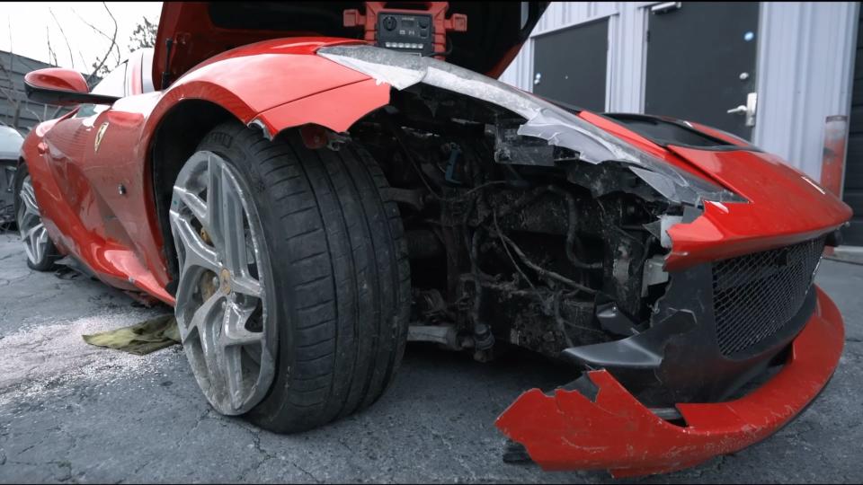 Rebuilding a Severely Damaged Ferrari 812 Superfast