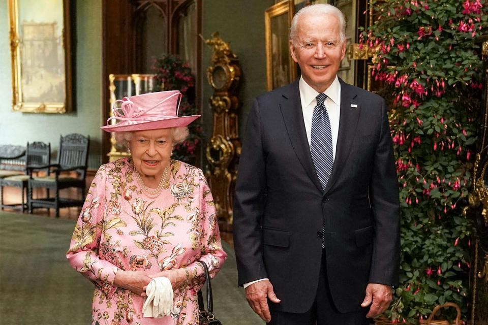 Queen Elizabeth II with US President Joe Biden