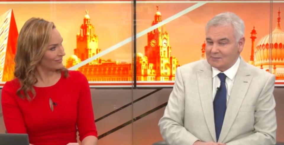 Holmes appearswith GB News co-host Isabel Webster on  GB News Breakfast on weekdays (GB News)