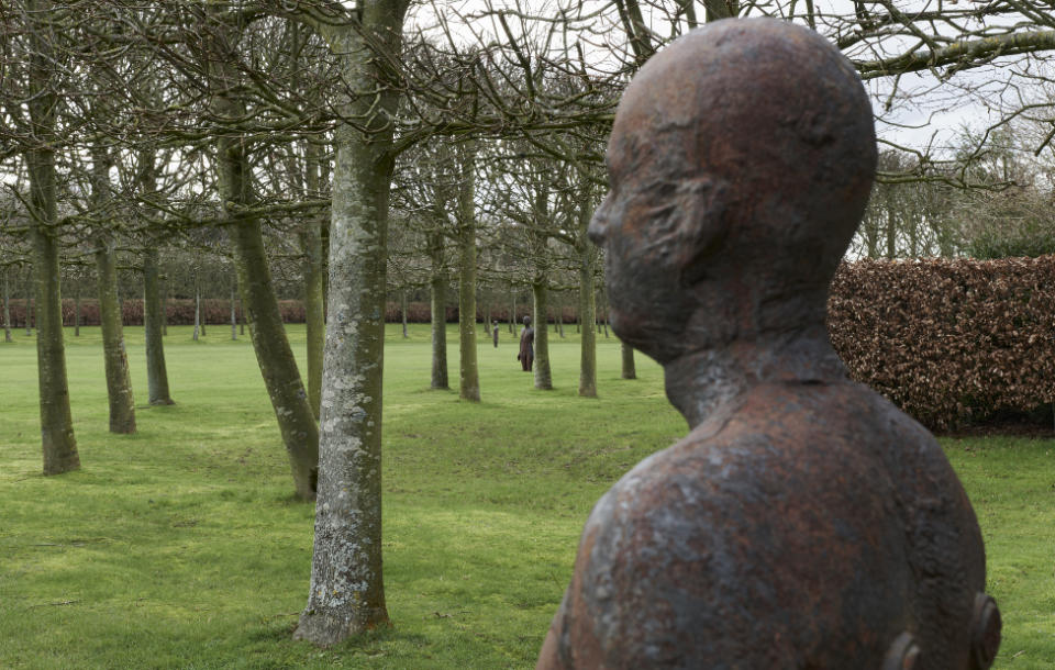 Antony Gormley's Time Horizon installation at Houghton Hall, Norfolk,