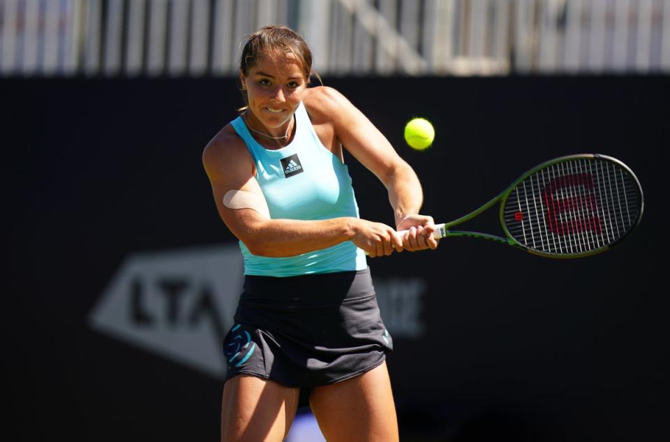 Jodie Burrage secured an impressive win over Petra Martic in the first round of the Rothesay International Eastbourne (Adam Davy/PA) (PA Wire)