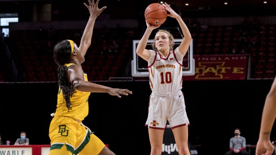 Former Iowa State starter Kylie Feuerbach returns to Hilton Coliseum Wednesday.