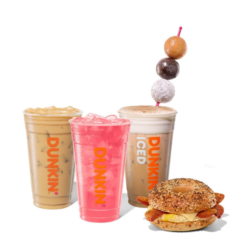 Fans who want even more DunKings menu items can get additional access through the Dunkin’ mobile app, including the Everything Encore Breakfast Sandwich, Hazelnut Heartthrob Iced Coffee and Mixed Berry Beats Dunkin’ Refresher. DUNKIN'