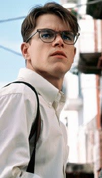 Matt Damon as Tom Ripley in the 1999 movie, The Talented Mr Ripley