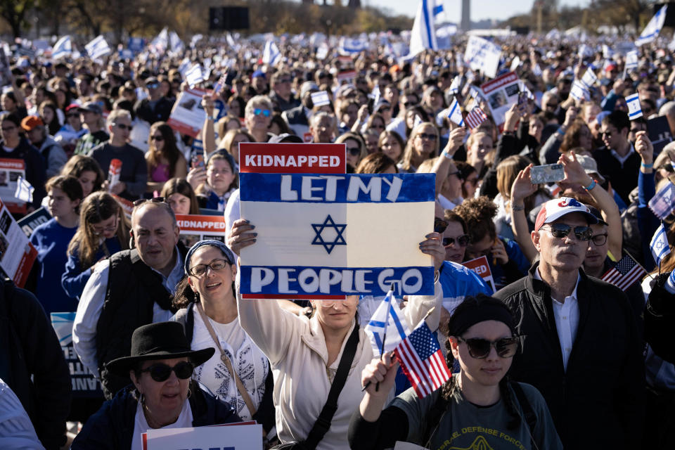 Thousands of people attend the March for Israel on the National Mall November 14, 2023 in Washington, DC. (Drew Angerer/Getty Images)