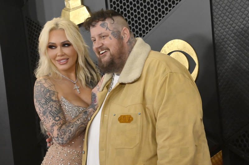 Jelly Roll (R) and Bunnie Xo attend the Grammy Awards in February. File Photo by Jim Ruymen/UPI