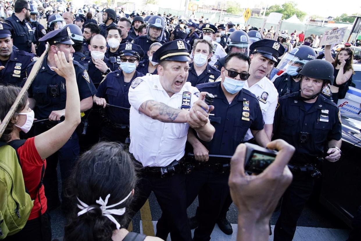 nypd pepper spray protest