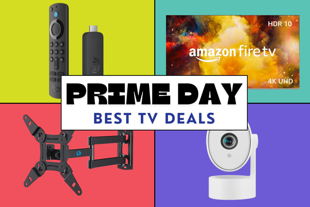 amazon fire tv stick, amazon fire tv, tv wall mount, projector, Best Prime Day TV deals on Amazon Canada (photos via Amazon).