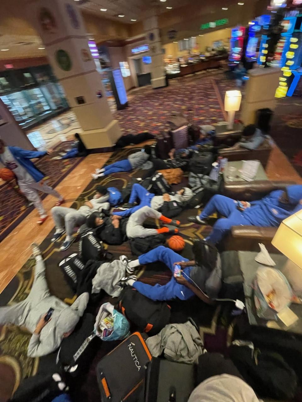The Rainier Beach High School boys basketball team stuck in Vegas.
