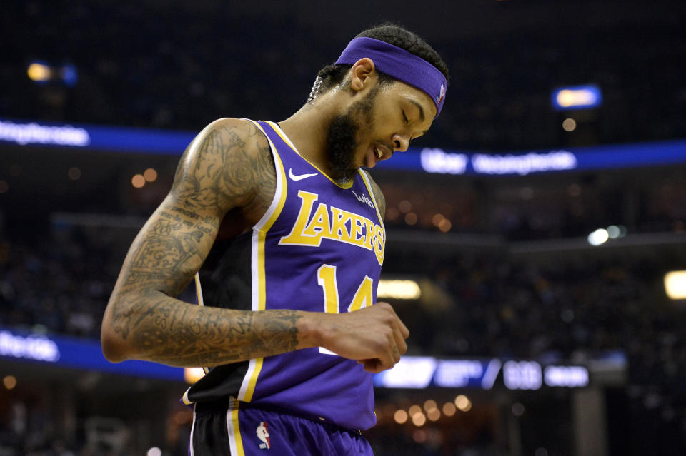 Lakers forward Brandon Ingram underwent season-ending surgery to solve a blood-clotting issue. (AP)