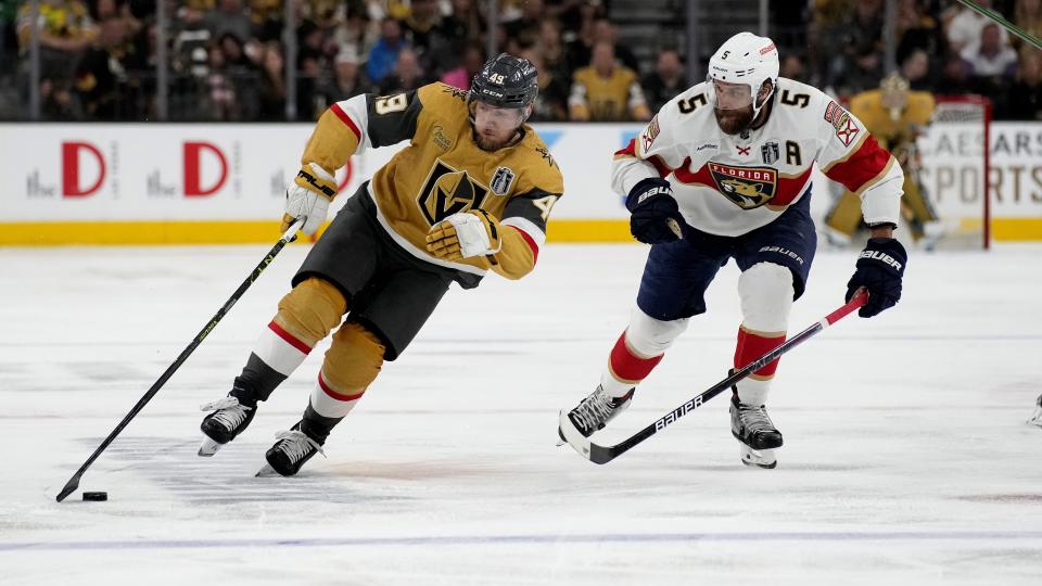 Ivan Barbashev had an outstanding playoff run with the Vegas Golden Knights. (John Locher/AP)