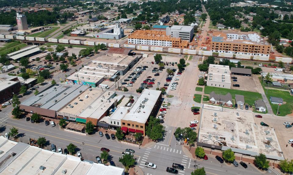 Downtown Edmond is pictured July 17, looking west.