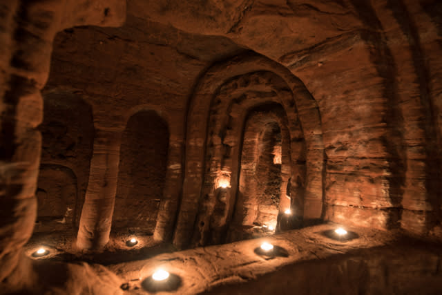 'Rabbit hole' leads to incredible set of 700-year-old caves