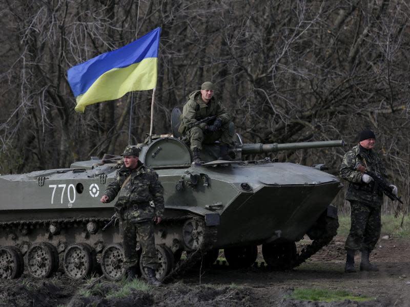 Ukrainische Soldaten sind im Osten des Landes gegen prorussische Separatisten vorgerückt. Foto: Anastasia Vlasova