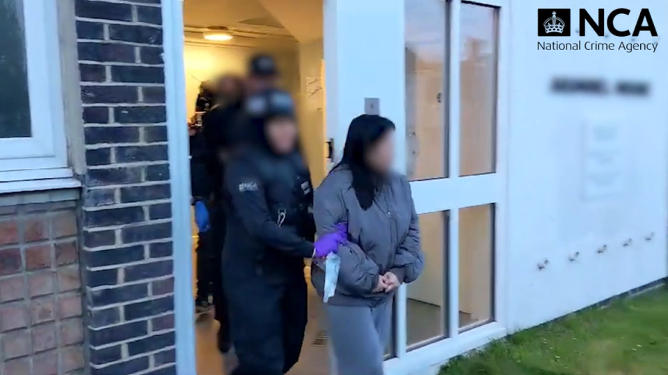 NCA officers making arrests in Croydon on Monday (National Crime Agency)