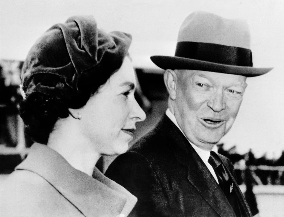 The Queen with Dwight Eisenhower, in 1957 (AFP/Getty)