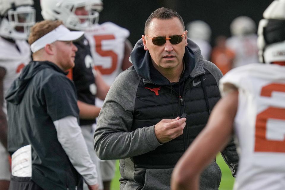 Texas head coach Steve Sarkisian said he hasn't yet decided on the format the Longhorns will use for Saturday's annual Orange-White spring game at Royal-Memorial Stadium, but it's possible Texas will replicate last year's format, which resembled an actual game.
