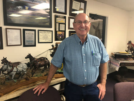 Nevada businessman Robert Ellis, 75, a regular donor to Republican candidates, poses for a portrait in his office in Las Vegas, Nevada, U.S., August 1, 2018. REUTERS/Sharon Bernstein