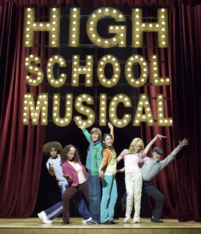 <p>The Disney Channel/Kobal/Shutterstock</p> Corbin Bleu (left), Monique Coleman, Zac Efron, Vanessa Anne Hudgens, Ashley Tisdale and Lucas Grabeel in 'High School Musical'