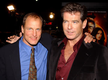 Woody Harrelson and Pierce Brosnan at the Hollywood premiere of New Line Cinema's After the Sunset