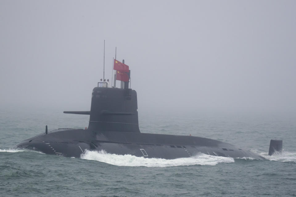 A Great Wall 236 submarine of the Chinese People's Liberation Army Navy, billed by Chinese state media as a new type of conventional submarine. Source: Getty