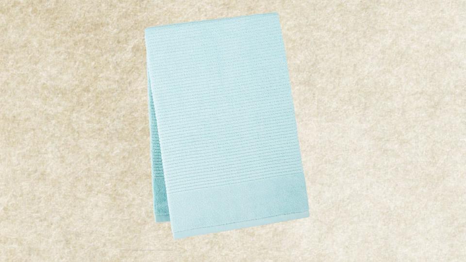 Soft and absorbent, this towel is a dorm must-have.