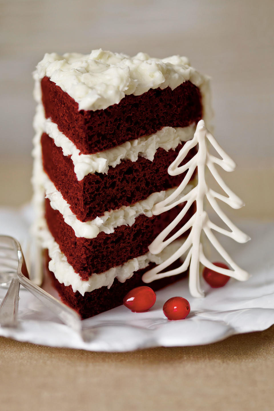 Red Velvet Cake with Coconut-Cream Cheese Frosting