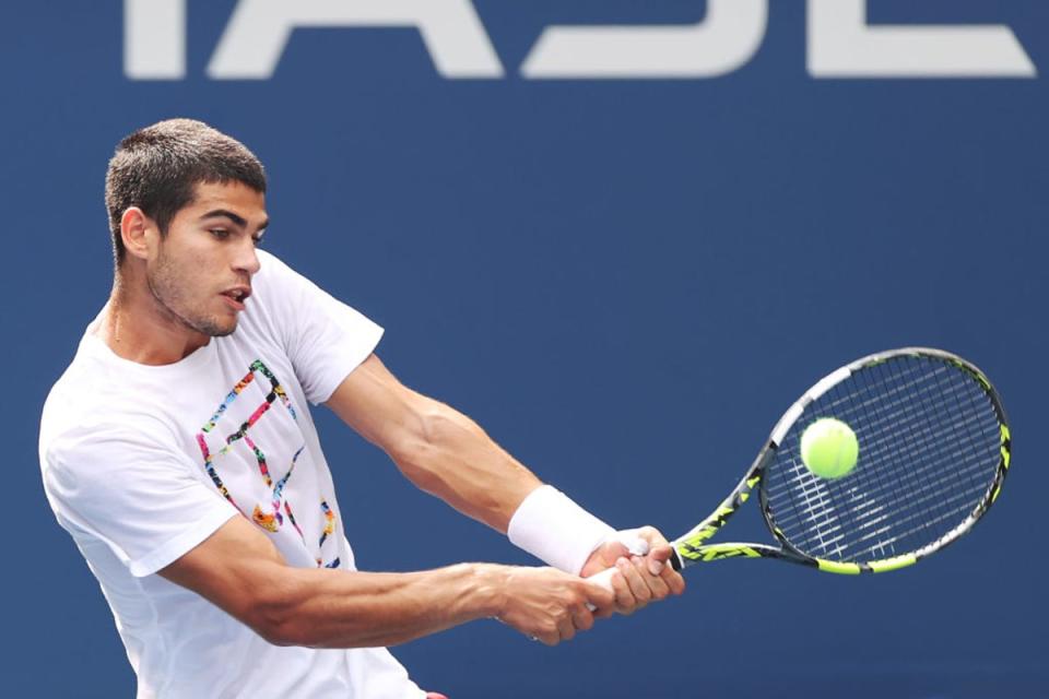 Alcaraz announced himself at last season’s US Open but has taken some tough defeats in grand slams this season (Getty Images)