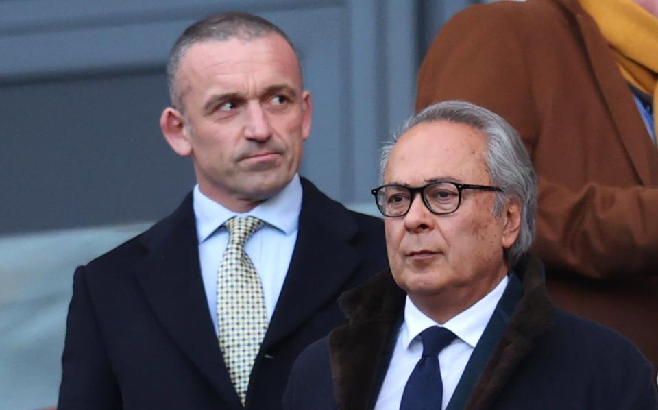 Farhad Moshiri in the stands at an Everton match - What did £700m buy Everton?  A Premier League charge and another relegation battle - Getty Images/Alex Pantling