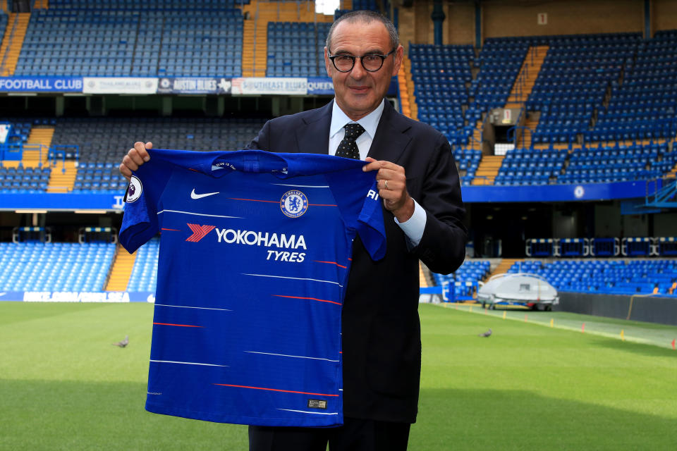 Maurizio Sarri arrives from Napoli as Chelsea’s 12th manager in 11 seasons. (Getty)