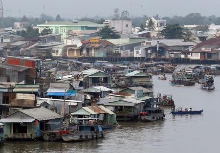 Houses are seen along Mekong river in Can Tho city, Vietnam December 19, 2018. Picture taken December 19, 2018. REUTERS/Kham