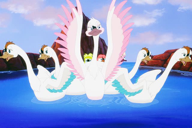 <p>TriStar Pictures / courtesy Everett</p> Reese Witherspoon voiced Serena (center) in 'The Trumpet of the Swan' in 2001