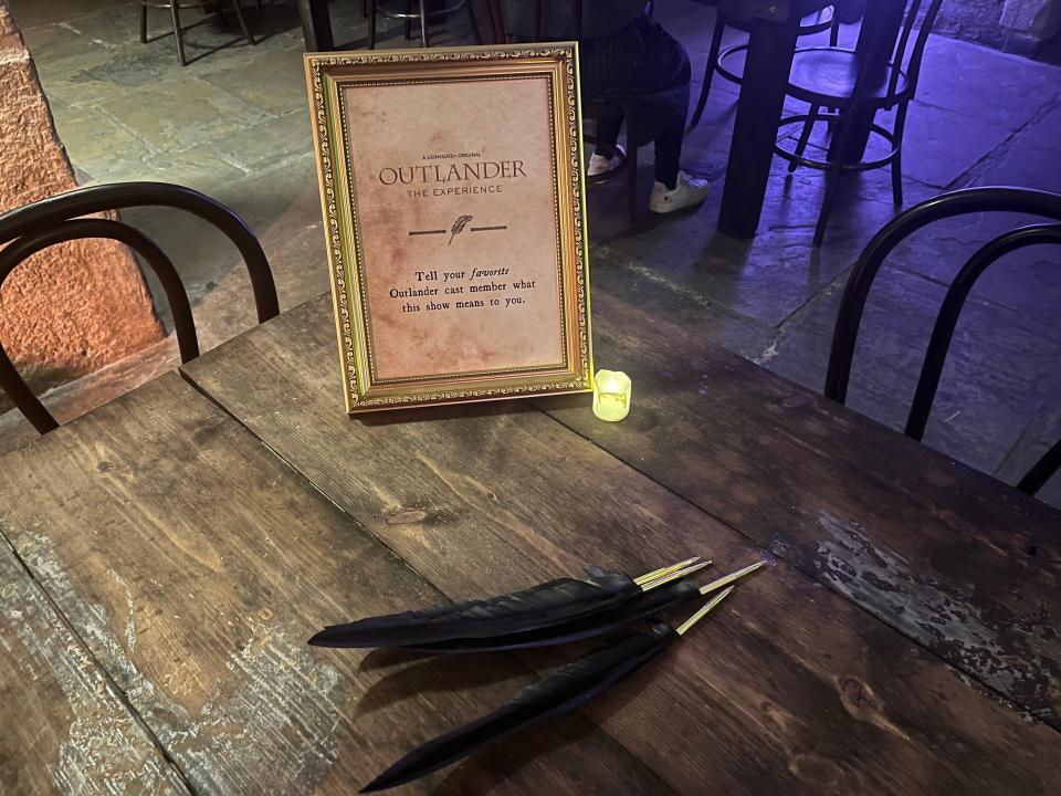 Letter writing at the "Outlander: The Experience" event.