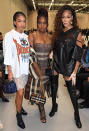 <p>Lori Harvey, Normani and Winnie Harlow attend the Burberry show in London, England.</p>