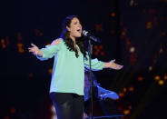 Kree Harrison performs "What the World Needs Now Is Love" on the Wednesday, April 10 episode of "American Idol."