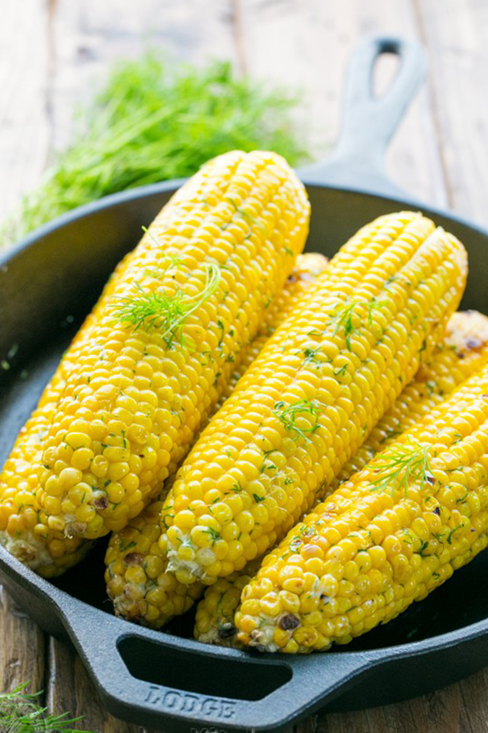 Grilled Corn on the Cob with Lemon Dill Butter