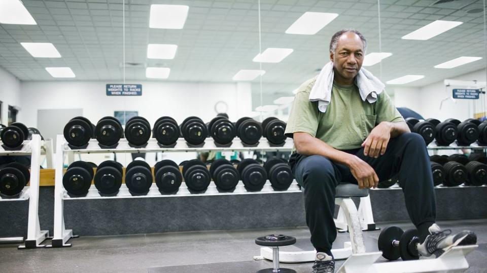 mature man in health club