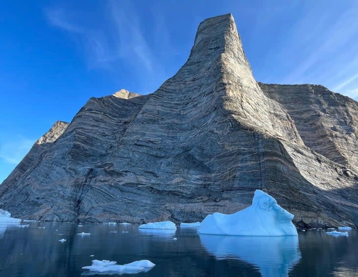 <span class="article__caption">The north face of Ingmikortilaq."We used all-natural belays on the final wall which felt a bit extreme at times because there wasn't tons of great protection," Findlay said.</span> (Photo: Alex Honnold)