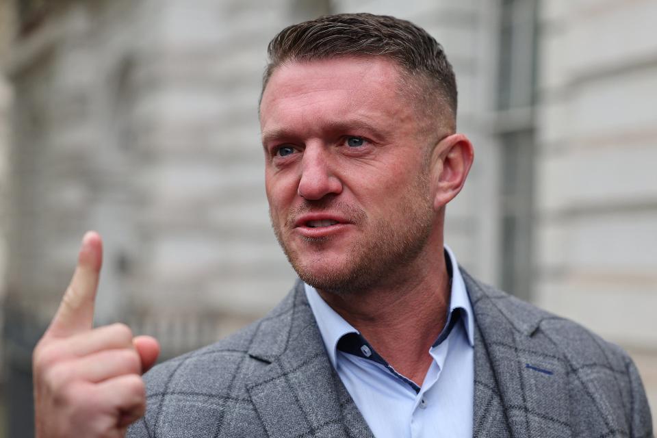 Tommy Robinson was arrested near the Royal Courts of Justice (AFP via Getty Images)