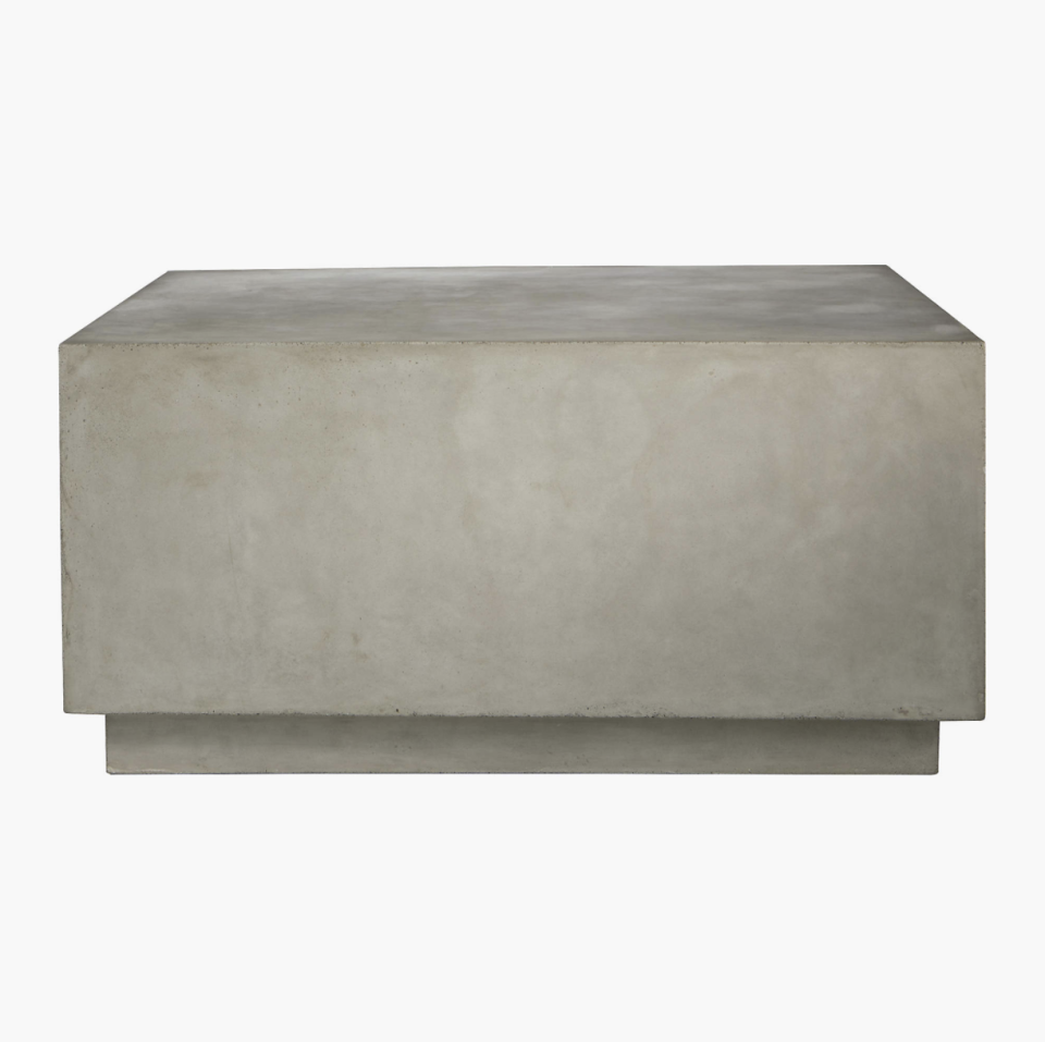 33) Matter Grey Cement Square Coffee Table