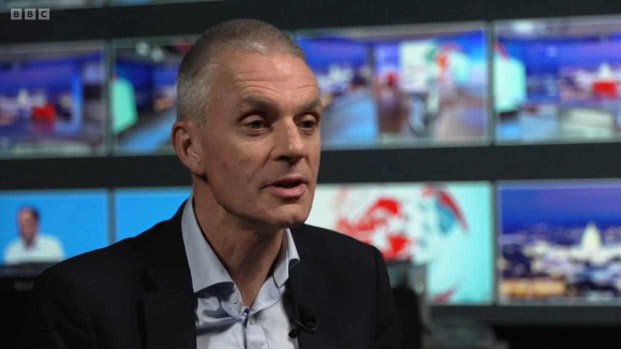 BBC director-general Tim Davie talks to BBC News in the US (BBC)