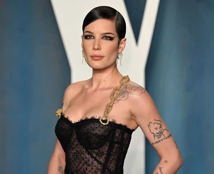 Halsey on a red carpet