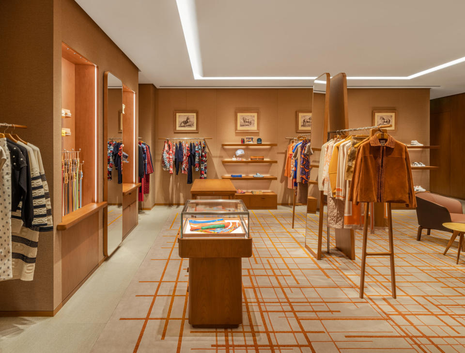 Hermès' renovated and expanded store in Beijing’s Peninsula Hotel.