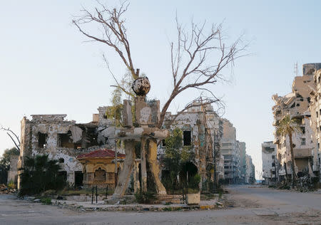 A view of the buildings destroyed by war, near the old popular market known as the Souk al-Jureid, in Benghazi, Libya February 21, 2019. REUTERS/Esam Omran Al-Fetori