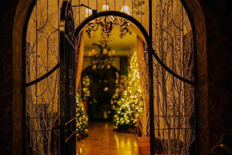 It’s Christmas trees, crackling fires and canapes at Pennyhill Park (Angela Ward Brown)