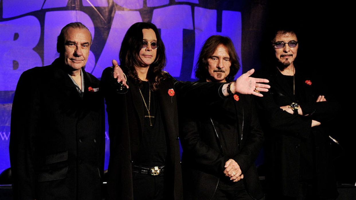  Bill Ward, Ozzy Osbourne, Geezer Butler and Tony Iommi of Black Sabbath appear at a press conference to announce their first new album in 33 years and a world tour in 2012 at the Whisky a Go Go on November 11, 2011 in West Hollywood, California. 