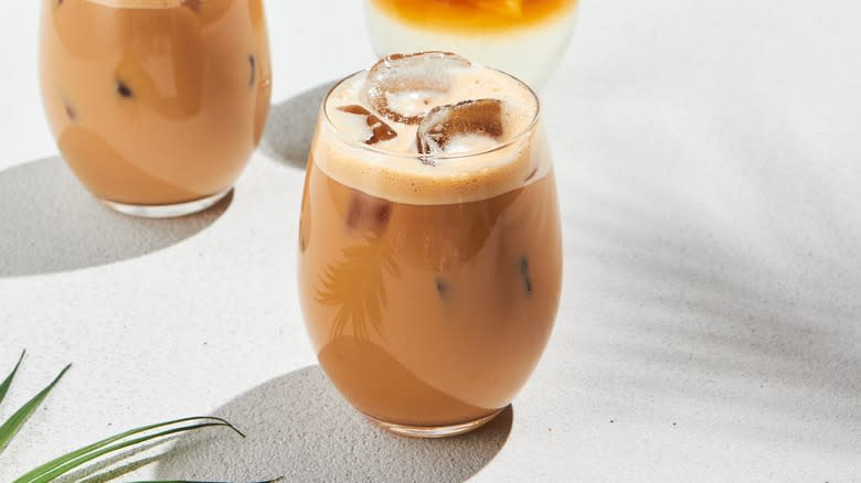 Glass of iced coffee